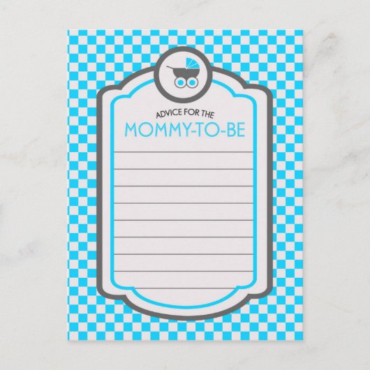 Advies voor Baby Blue Cradle Baby shower (Voorkant)