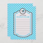 Advies voor Baby Blue Cradle Baby shower (Voorkant / Achterkant)