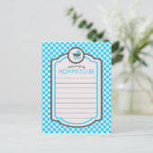 Advies voor Baby Blue Cradle Baby shower (Staand voorkant)