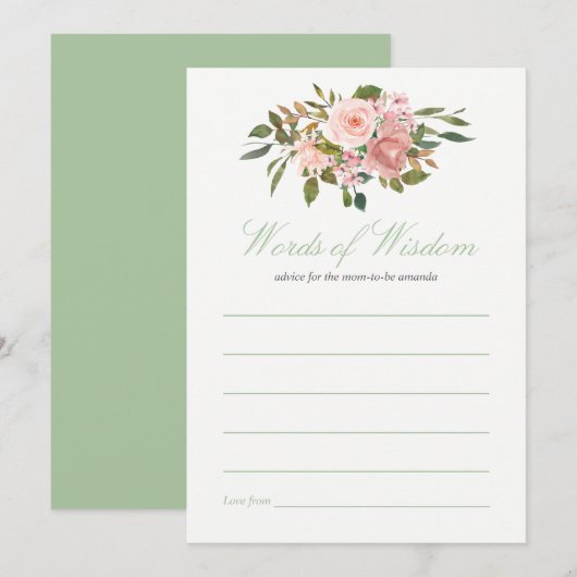 Advies voor Baby shower in het donker en grijs Kaart (Voorkant / Achterkant)