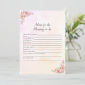 Advies voor Baby shower met ellephant voor mama Kaart (Staand voorkant)