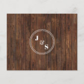 Advies voor Bruiloft Koppel Rustieke Kaart (Achterkant)