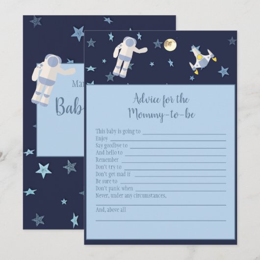 advies voor buitenruimtetoestel voor mammie Baby Kaart (Voorkant / Achterkant)