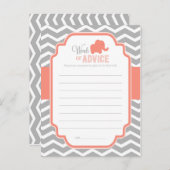 Advies voor Coral Gray Chevron Elephant Baby showe (Voorkant / Achterkant)