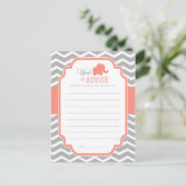 Advies voor Coral Gray Chevron Elephant Baby showe (Staand voorkant)