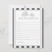 Advies voor de Aanstaande Moeder Baby Shower Spelk Kaart (Voorkant)