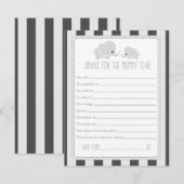 Advies voor de Aanstaande Moeder Baby Shower Spelk Kaart (Voorkant / Achterkant)