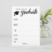 Advies voor de Afstuderen | minimalistisch Kaart (Staand voorkant)