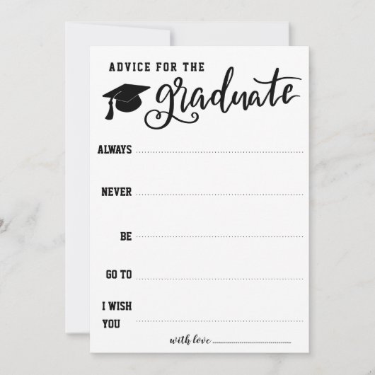 Advies voor de Afstuderen | stoutmoedige typografi Kaart (Voorkant)
