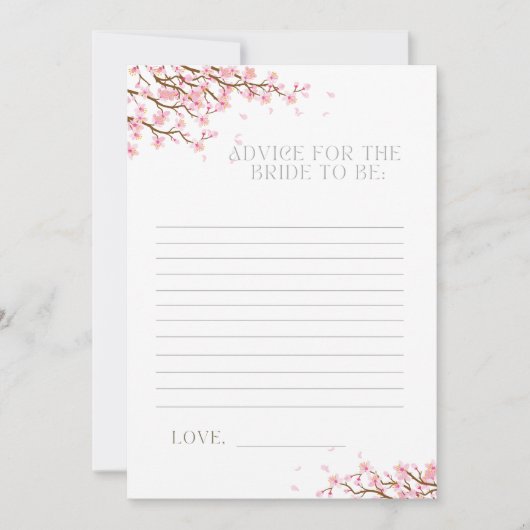 Advies voor de Bride als Cherry Blossom Card Feestdagenkaart (Voorkant)
