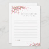 Advies voor de Bride als Cherry Blossom Card Feestdagenkaart (Voorkant / Achterkant)