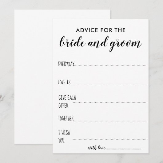Advies voor de bride en de groep | Minimalistisch (Voorkant / Achterkant)