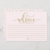 Advies voor de bride | Goud en roze kalligrafie (Voorkant / Achterkant)