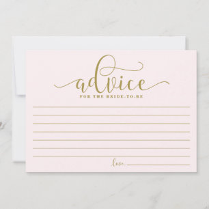 Advies voor de bride   Goud en roze kalligrafie