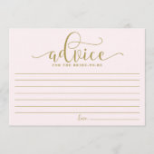 Advies voor de bride | Goud en roze kalligrafie (Voorkant)