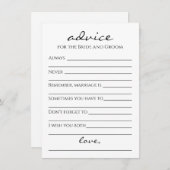 Advies voor de Bride & Groom kaart (Voorkant / Achterkant)