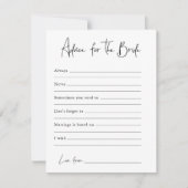 Advies voor de bride | KAART VRIJGEZELLENFEEST (Voorkant)