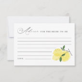 Advies voor de Bride Lemon Main Squeeze Bridal Bedankkaart (Voorkant)