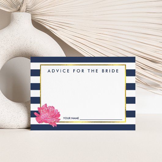 Advies voor de bride | Navy Stripe & Pink Peony