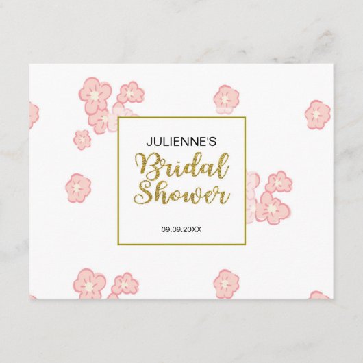 Advies voor de bride | Roze en goudglitter (Achterkant)