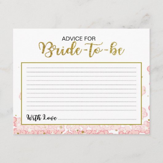 Advies voor de bride | Roze en goudglitter (Voorkant)