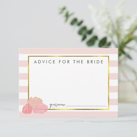 Advies voor de bride | Roze streep en blush Peony (Staand voorkant)