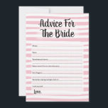 Advies voor de bride-schoenenroze wit<br><div class="desc">Roze en witte bridal Advice game om de bruid te laten zijn. Handgetrokken witte horizontale strepen.</div>