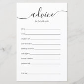Advies voor de Bride Script-kaart (Voorkant)