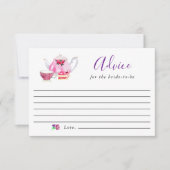 Advies voor de Bride-to-be Paarse Tea Party Bridal (Voorkant)