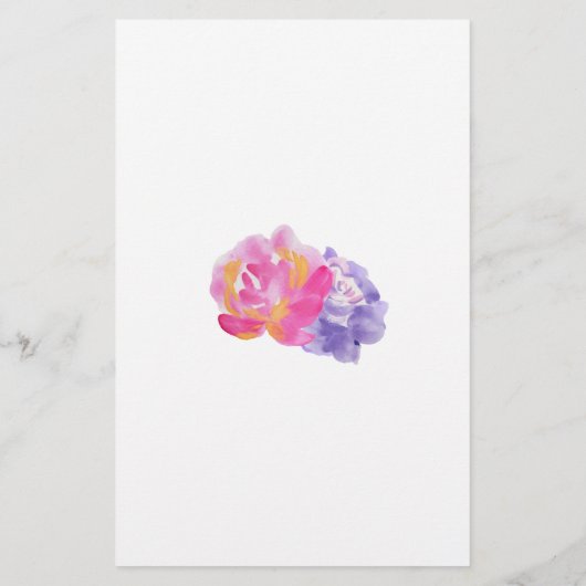 Advies voor de Bride - Violet Flowers Flyer (Achterkant)