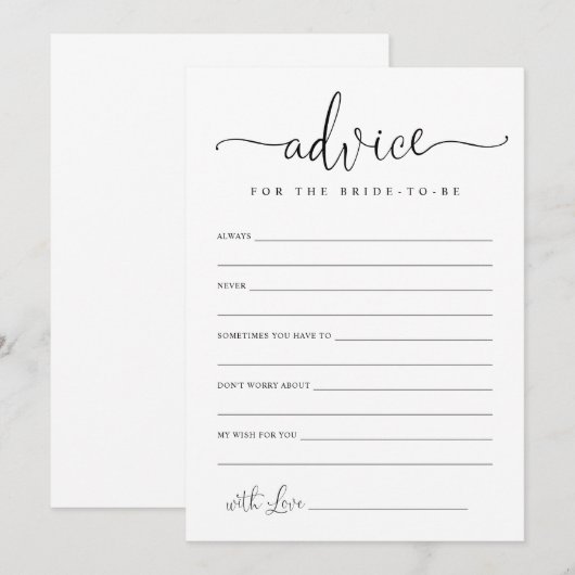 Advies voor de briefkaart (Voorkant / Achterkant)