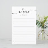 Advies voor de bruid Bruiloft cadeau kaart (Staand voorkant)