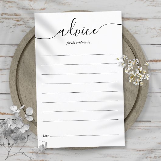 Advies voor de bruid Bruiloft cadeau kaart