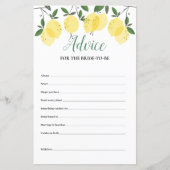 Advies voor de bruid citroenen bruiloft kaart (Voorkant)