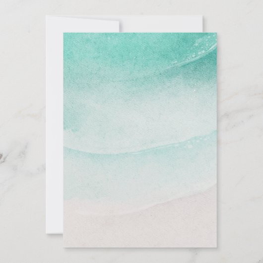 Advies voor de bruid en bruidegom Abstract strand Kaart (Achterkant)