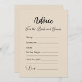 Advies voor de bruid en bruidegom amandel kaart (Voorkant / Achterkant)