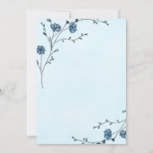 Advies voor de bruid en bruidegom blauwe bloemen kaart (Achterkant)