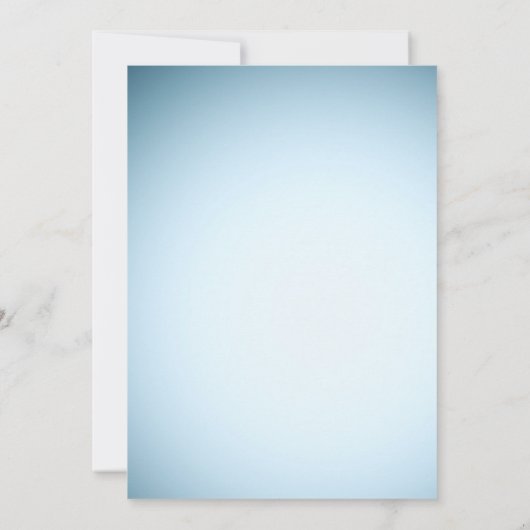 Advies voor de bruid en bruidegom Blauwe Ombre Kaart (Achterkant)