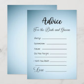 Advies voor de bruid en bruidegom Blauwe Ombre Kaart (Voorkant / Achterkant)