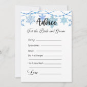 Advies voor de bruid en bruidegom blauwe sneeuwvlo kaart (Voorkant)