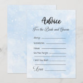 Advies voor de bruid en bruidegom blauwe witte ste kaart (Voorkant / Achterkant)