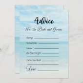 Advies voor de bruid en bruidegom Blue Ocean Beach Kaart (Voorkant / Achterkant)