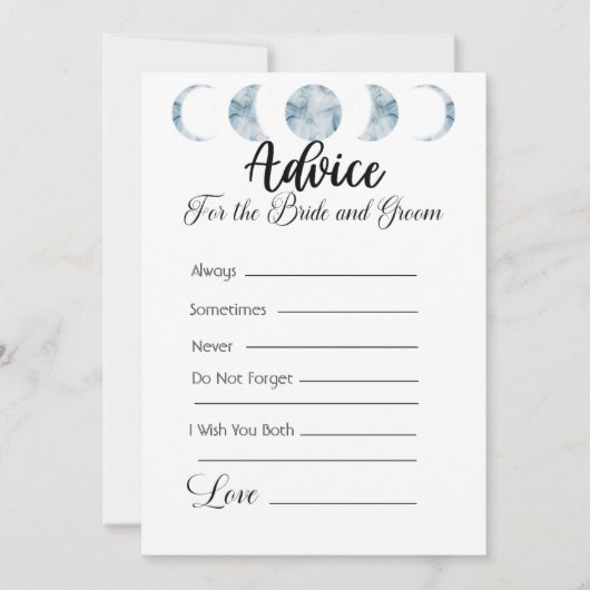 Advies voor de bruid en bruidegom Bord Paarse Kaart (Voorkant)