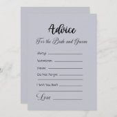 Advies voor de bruid en bruidegom Cloud Grey Kaart (Voorkant / Achterkant)