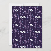 Advies voor de bruid en bruidegom Dark Floral Kaart (Achterkant)