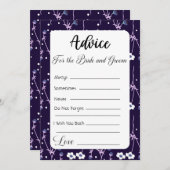 Advies voor de bruid en bruidegom Dark Floral Kaart (Voorkant / Achterkant)