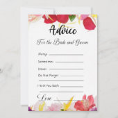 Advies voor de bruid en bruidegom Exotic Floral Kaart (Voorkant)