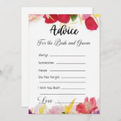 Advies voor de bruid en bruidegom Exotic Floral Kaart (Voorkant / Achterkant)