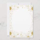 Advies voor de bruid en bruidegom Gold Suns Stars Kaart (Achterkant)