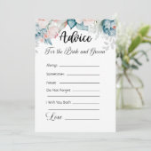 Advies voor de bruid en bruidegom Groene Bloemen Kaart (Staand voorkant)